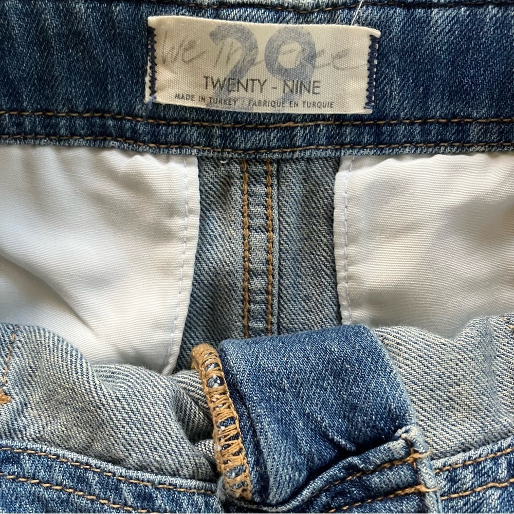 Free People Cargo Avenue Denim Utility Mini Skirt size 29 - Picture 5 of 8